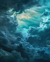 Fototapeta premium Background of a dark sky in many tones of navy blue