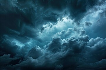 Background of a dark sky in many tones of navy blue