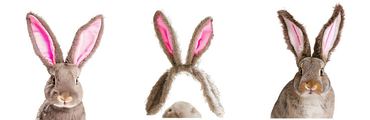 Fototapeta premium Easter rabbit fancy dress ears stock photo