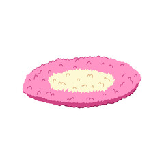 persian bath mat cartoon. room floor, rug interior, tub room persian bath mat sign. isolated symbol vector illustration