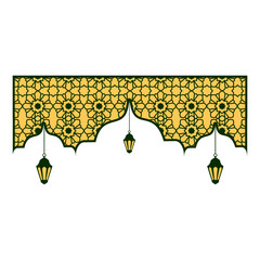Islamic frame with lantern