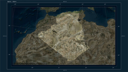 Algeria composition. High-res satellite map