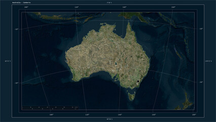 Australia composition. High-res satellite map