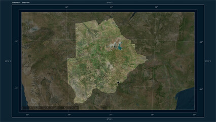 Botswana composition. High-res satellite map