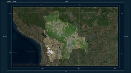 Bolivia composition. High-res satellite map