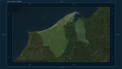 Brunei composition. High-res satellite map