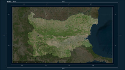 Bulgaria composition. High-res satellite map