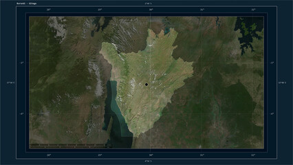 Burundi composition. High-res satellite map