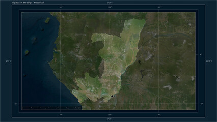 Republic of the Congo composition. High-res satellite map