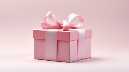 Soft Pink Gift Box with Elegant Ribbon