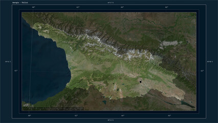 Georgia composition. High-res satellite map