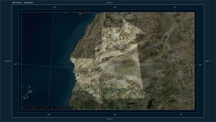Mauritania composition. High-res satellite map
