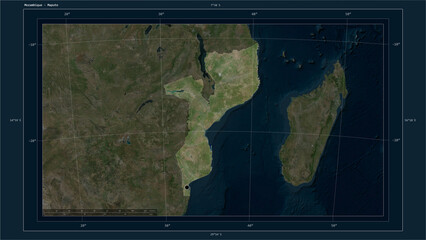 Mozambique composition. High-res satellite map