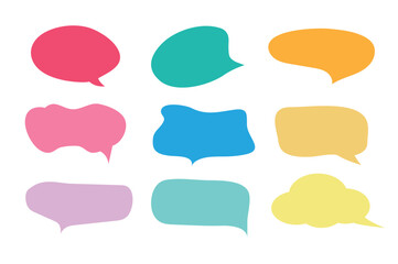 Set of callout, speech bubbles, chats, elements icons, vector illustration.