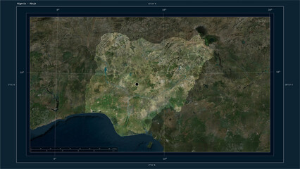 Nigeria composition. High-res satellite map