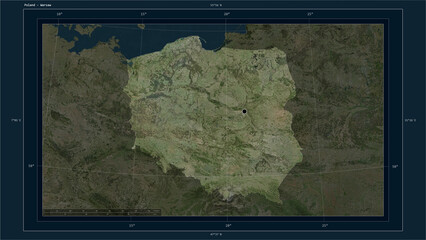 Poland composition. High-res satellite map