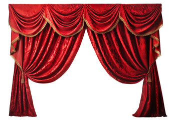 Red stage curtains cut out