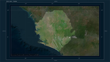 Sierra Leone composition. High-res satellite map