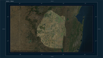 Eswatini composition. High-res satellite map