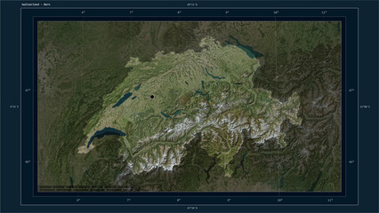 Switzerland composition. High-res satellite map