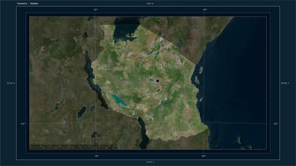 Tanzania composition. High-res satellite map © zelwanka