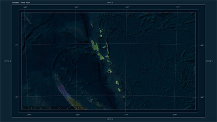 Vanuatu composition. High-res satellite map