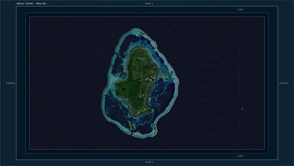 Wallis Island composition. High-res satellite map