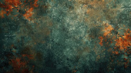 Obraz na płótnie Canvas Grunge Background Texture in the Style Dark Green and Rust Brown - Amazing Grunge Wallpaper created with Generative AI Technology