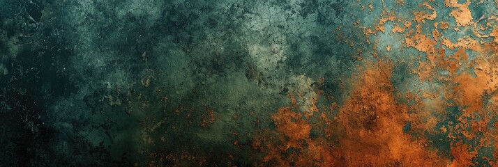 Grunge Background Texture in the Style Dark Green and Rust Brown - Amazing Grunge Wallpaper created with Generative AI Technology