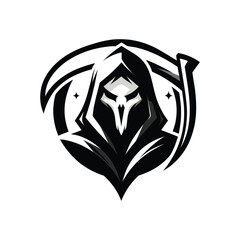 Simple Soul Reaper emblem logo design