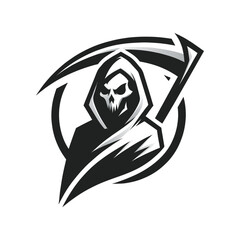 Simple Soul Reaper emblem logo design