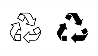 Recycle and zero waste concept icon set, vector illustration on white background