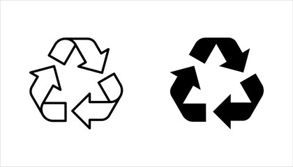 Obraz premium Recycle and zero waste concept icon set, vector illustration on white background