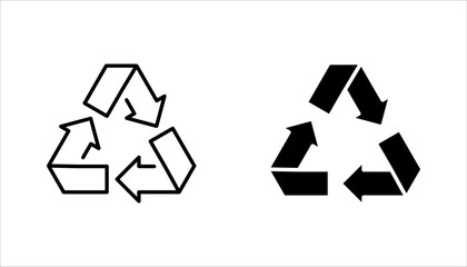 Recycle and zero waste concept icon set, vector illustration on white background