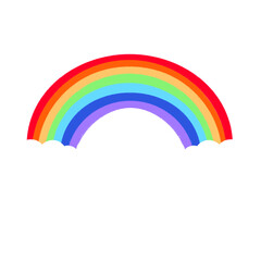 Rainbow With Clouds Cartoon illustration Rainbow Drawing Colorful Rainbow Cartoon