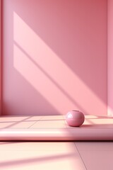 pink minimalist vase on pink background