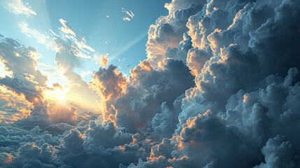 Blue Skybox Cumulus Cloud Seamless Hdri, Background Banner HD