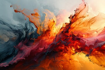 contrasting orange background, splash of colors. abstract backdrop. peach fuzz, color 2024.