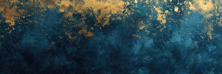 Fototapeta na wymiar Grunge Background Texture in the Style Antique Gold and Deep Blue - Amazing Grunge Wallpaper created with Generative AI Technology