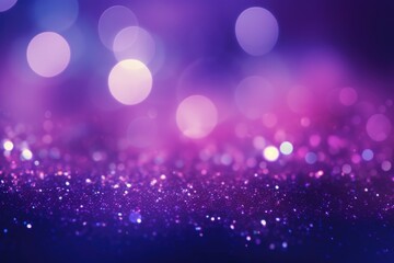 Abstract blue, purple and pink glitter lights background. Unicorn. Circle blurred bokeh. Romantic backdrop for Valentines day, women's day, holiday or event - obrazy, fototapety, plakaty