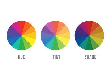Hue Tint Shade triangle color icon