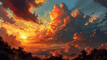 Dusk Sky Twilight Evening Sunset Orange, Background Banner HD