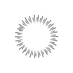 hand drawn sunburst vector illustration 