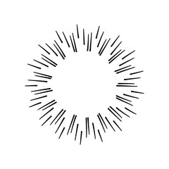 hand drawn sunburst vector illustration 