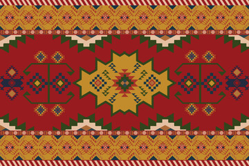 Oriental ethnic pattern.Design for fabric, curtain, background, carpet, wallpaper, clothing, wrapping, Batik, cloth.etc.	