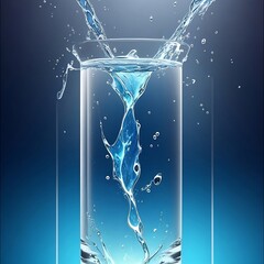 water splash in glass