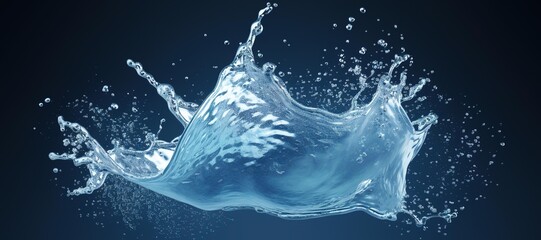 water splash waves, clear, fresh, aqua 6 - obrazy, fototapety, plakaty