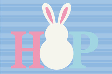 easter card with bunny.