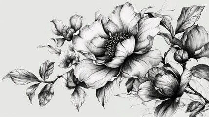 Classic Flower Sketch Elegance