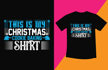 Fototapeta premium Christmas typography T shirt Design